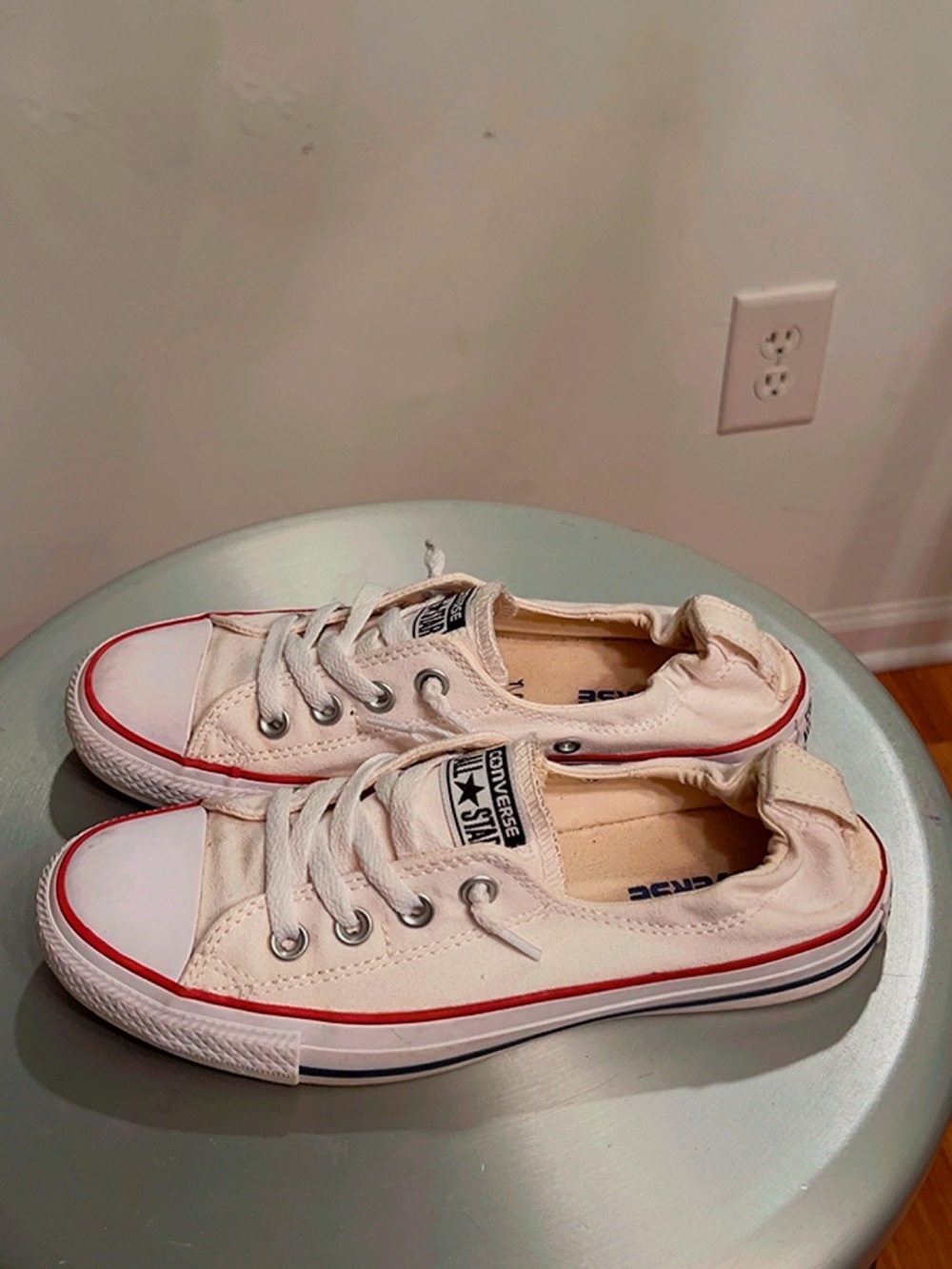 Converse Chuck Taylor All Star Shoreline Slip White Canvas Sneakers Women’s 7.5 - Picture 3 of 7